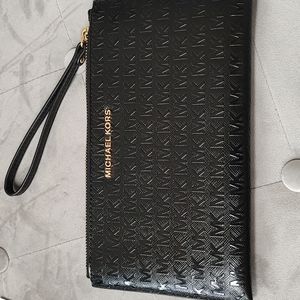 Michael Kors black wristlet